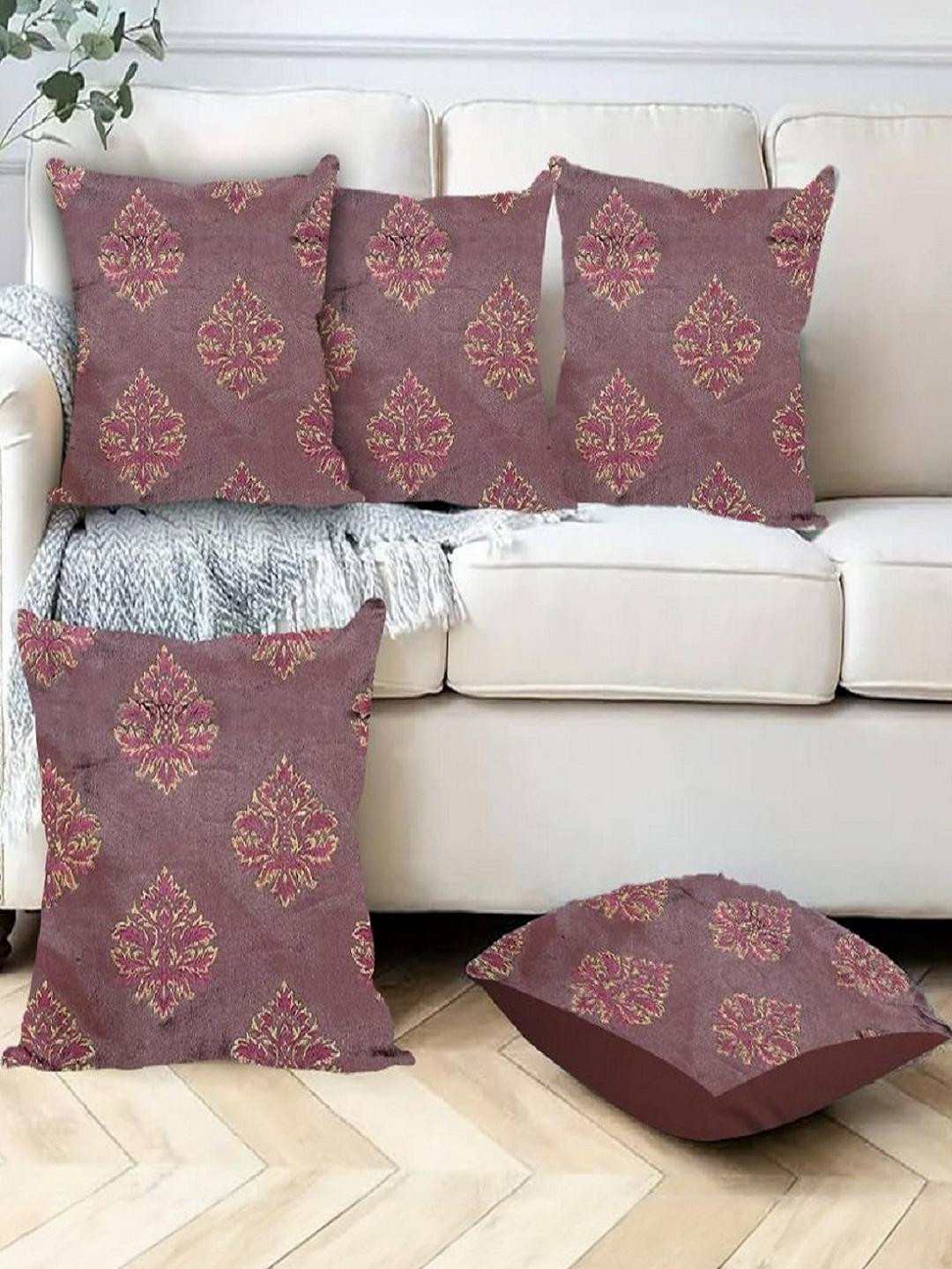 Vine Velvet Cushion Covers 16x16 inches - Set of 5 PC