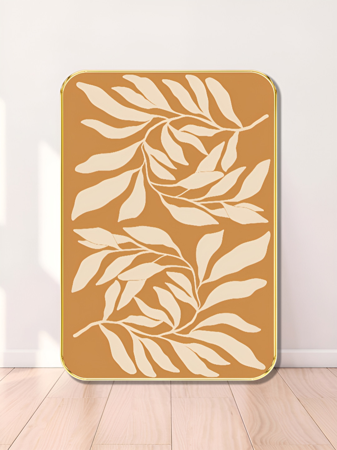 Livin'luxe Brown & White Minimalist Botanical Wall Art