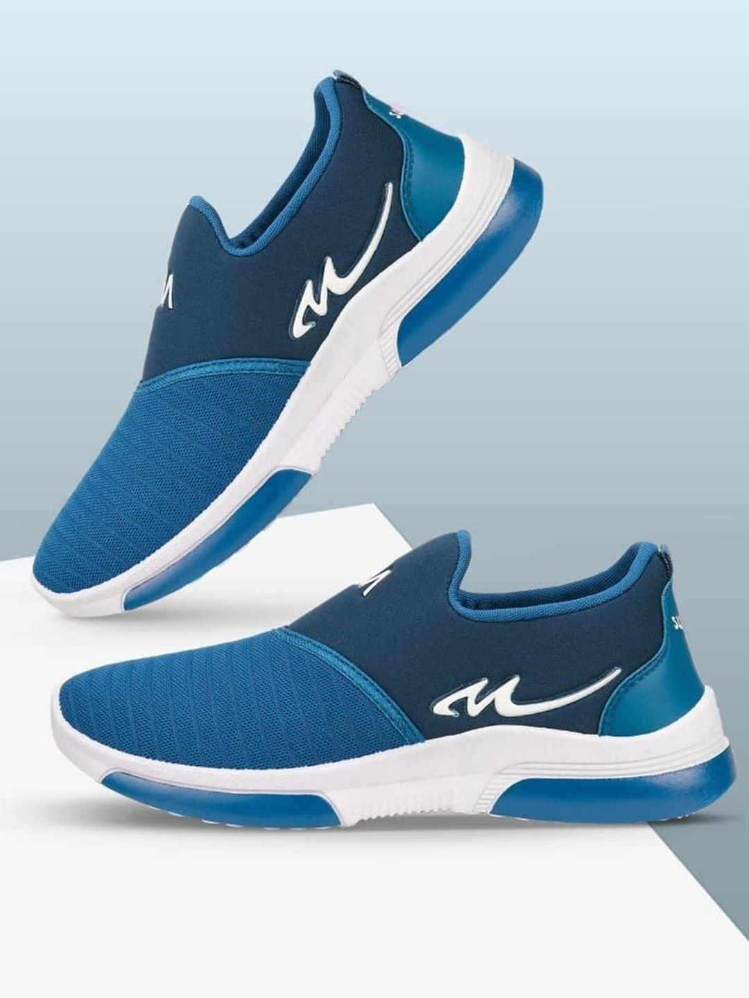 Trendzone Air Tblue Men Woven Design Slip-On Sneakers