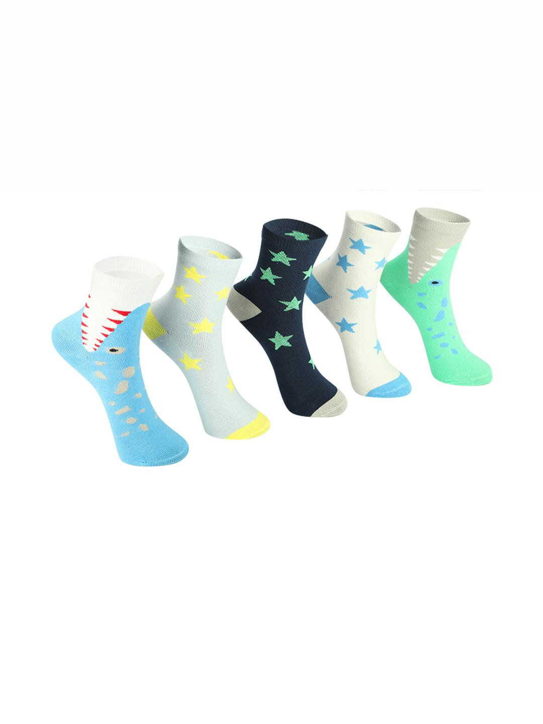 PRIMESOX MOVE ON Boys Pack of 5 Multicolored Socks