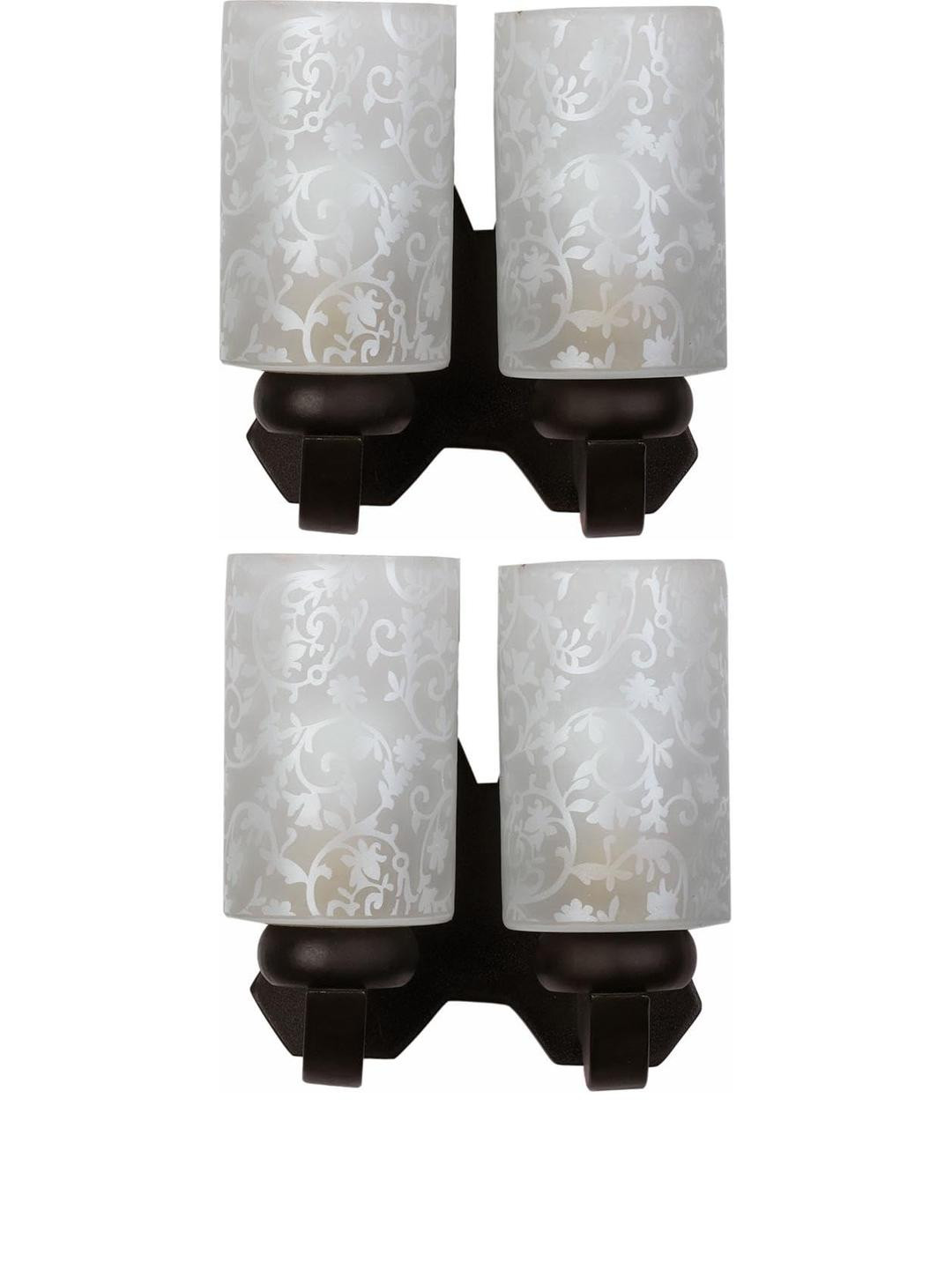 Somil Premium Designer Glass Wall / Night Lamp  Elegant & Stylish Dcor Accent for Modern Interiors, color- White, Size, 28 X 23 X 29.5 CM
