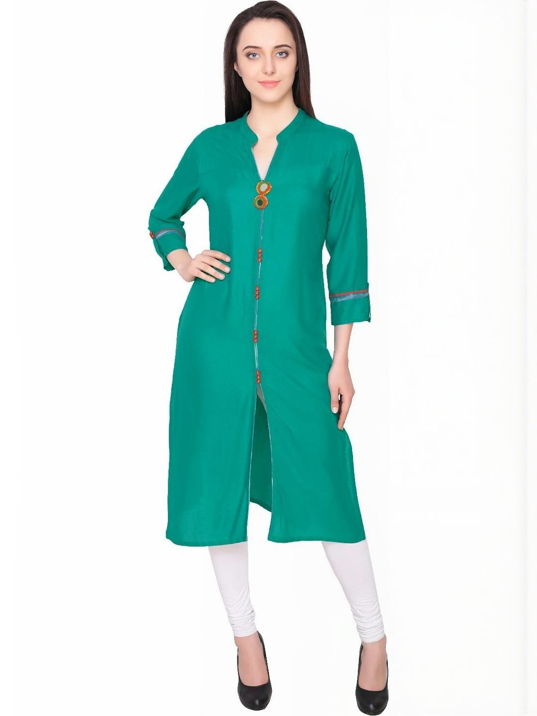 Inara Robes Women Green Kurtas
