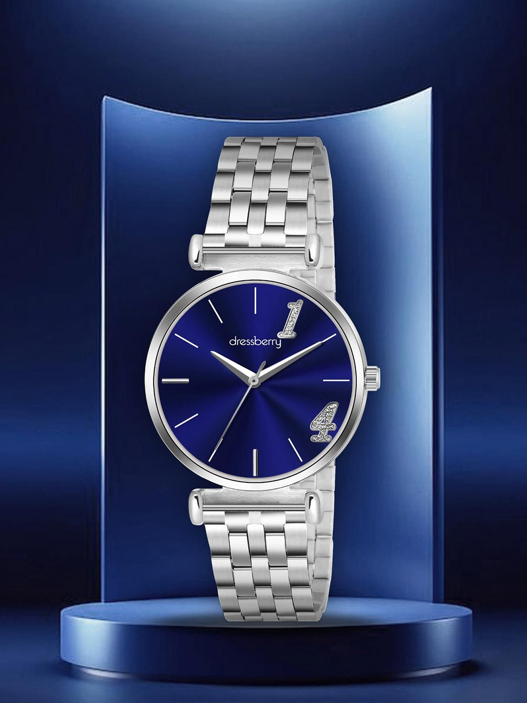 DressBerry Women Round Dial & Stainless Steel Straps Analogue Watch DB-LR002-BLU