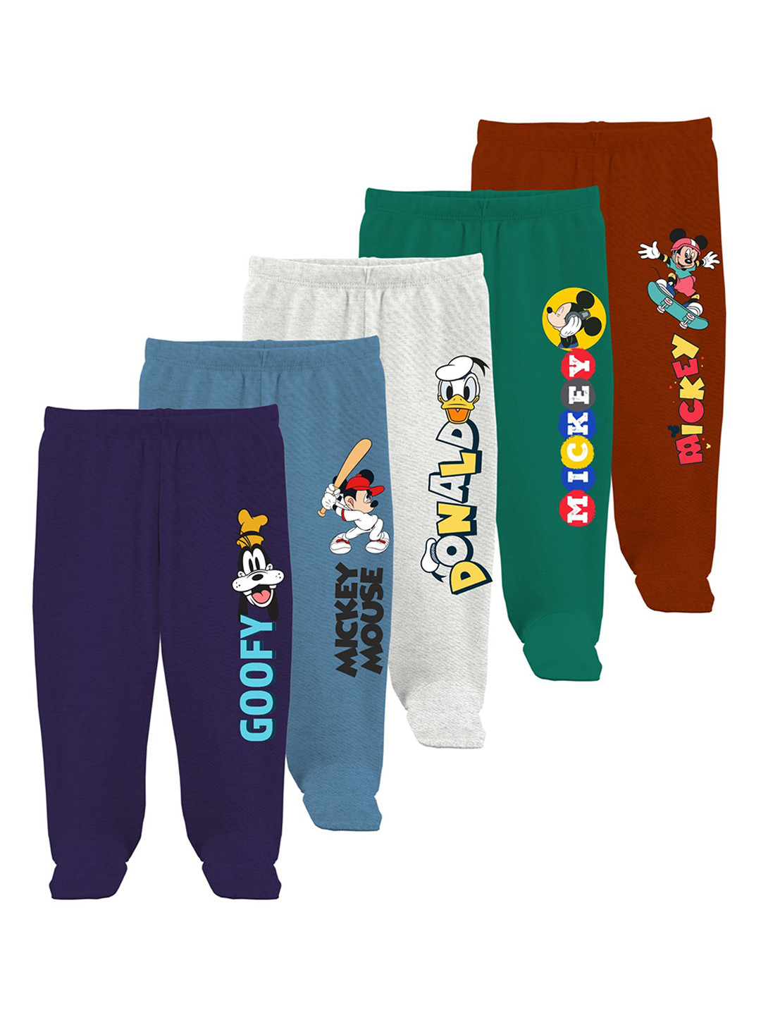 x2o Kids Pack Of 4 Printed Cotton Footed Track Pans