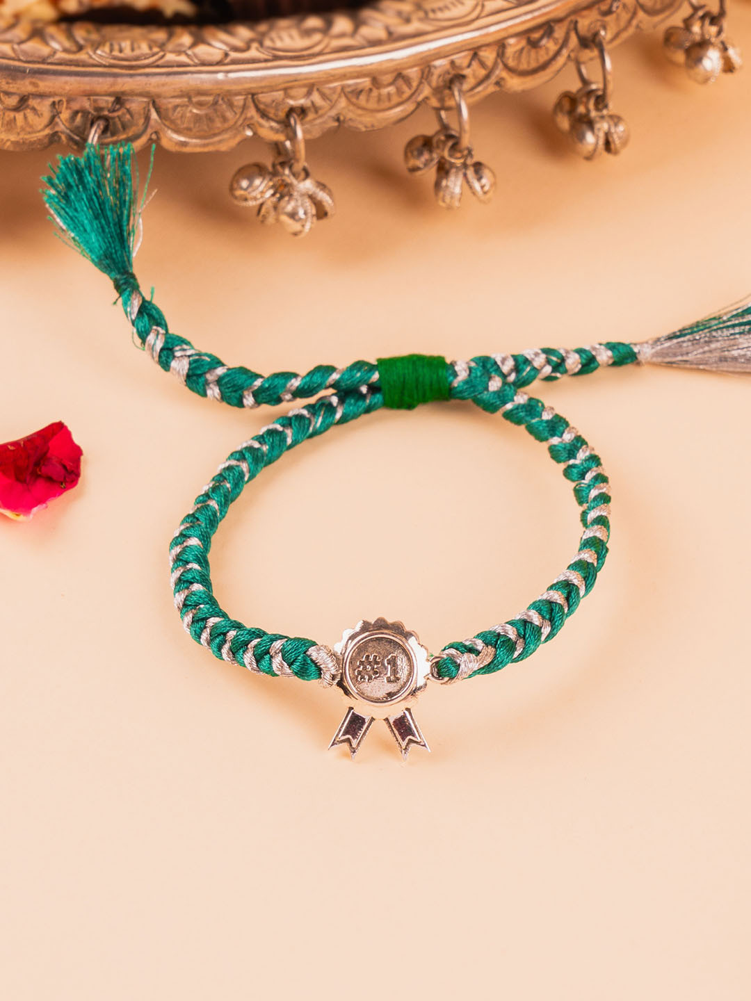 Kicky And Perky 925 Sterling Silver No.1 Brother Wraparound Rakhi