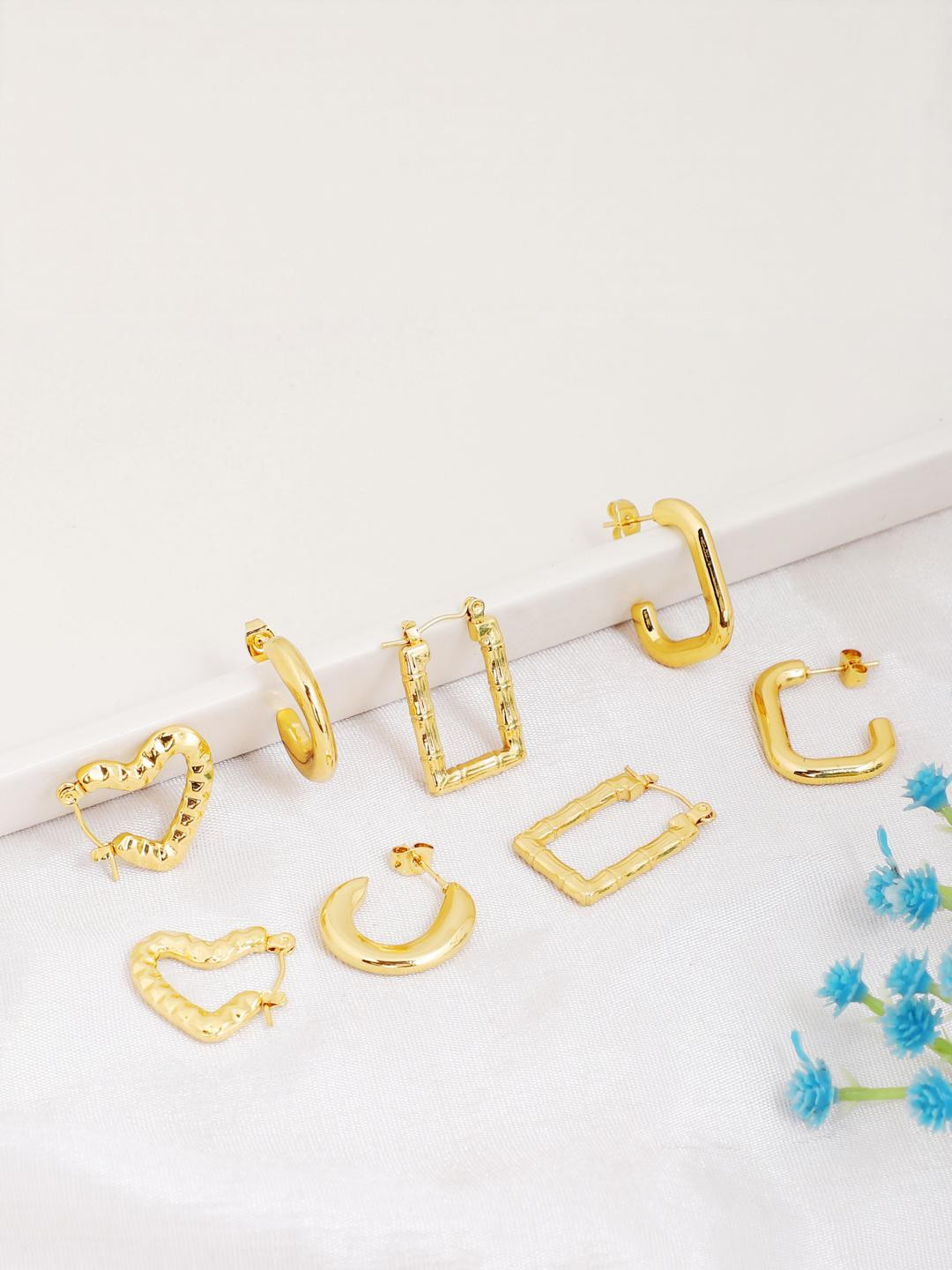 JUNKY JEWEL Women Gold Earrings