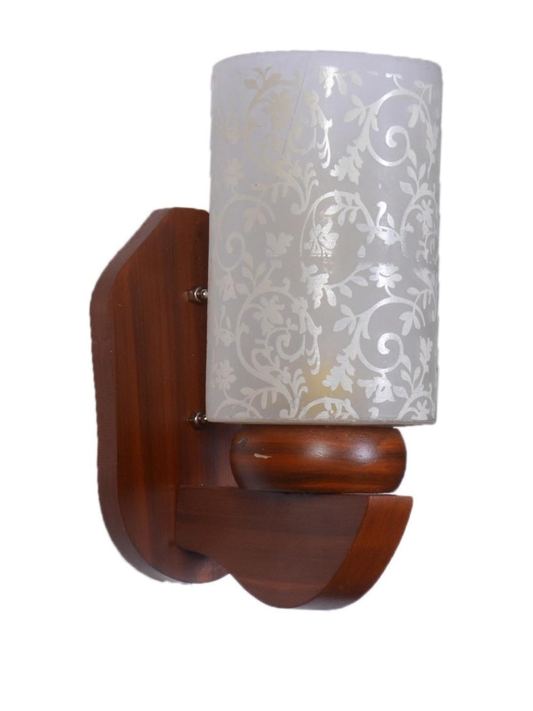 Somil Premium Designer Glass Wall / Night Lamp  Elegant & Stylish Dcor Accent for Modern Interiors, color- White, Size, 18 X 23 X 32 CM