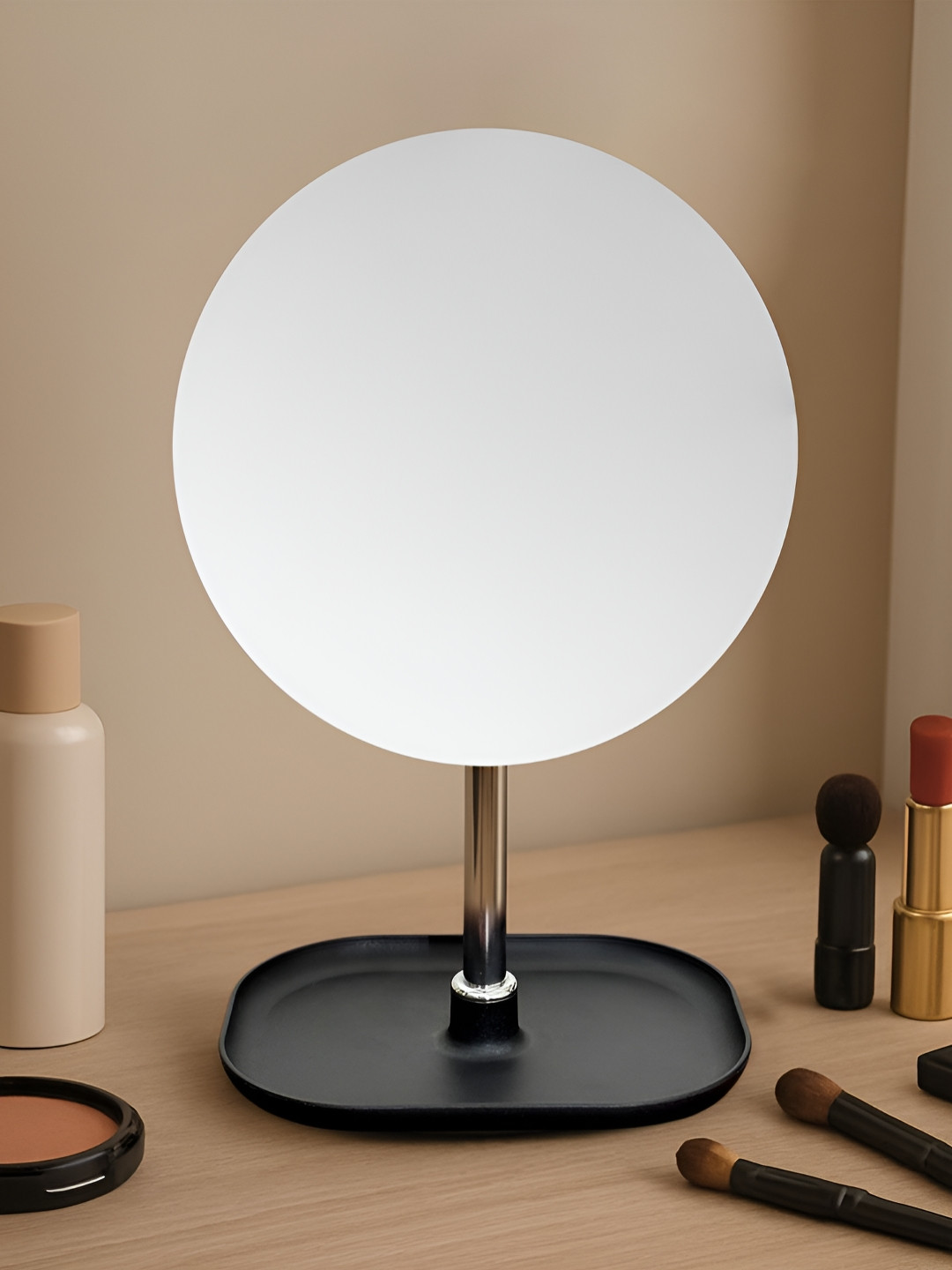 Art Street Black Round Shaped 360 Degree Swivel Adjustable Table Top Mirror