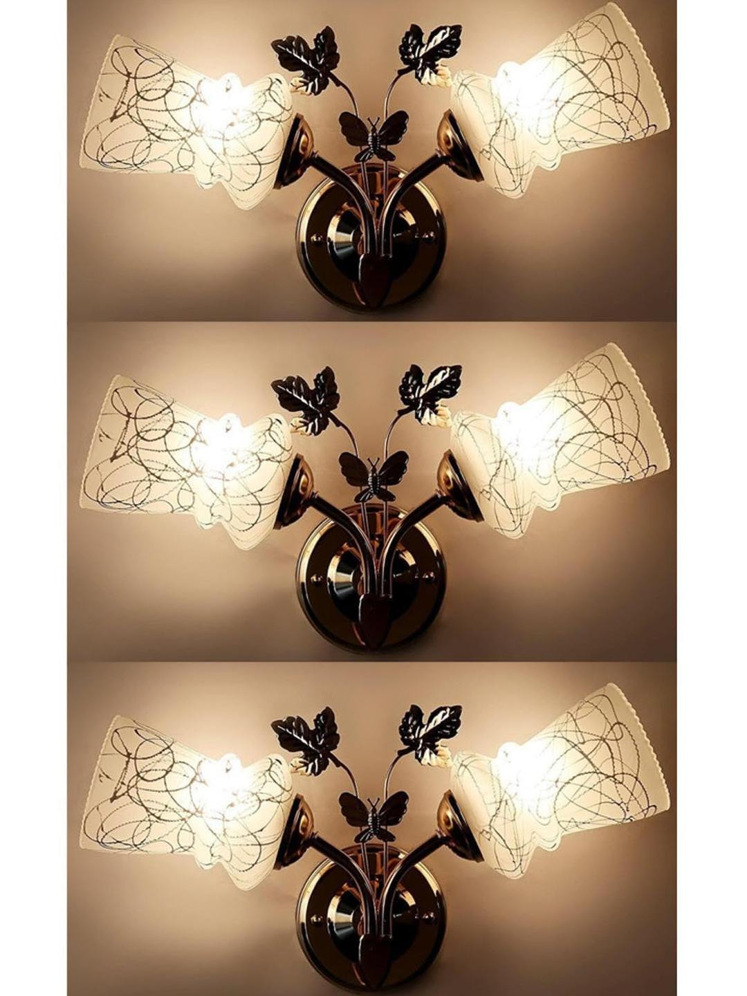 Somil Premium Designer Glass Wall / Night Lamp  Elegant & Stylish Dcor Accent for Modern Interiors, color- White,  Size, 28 X 15 X 33.5 CM