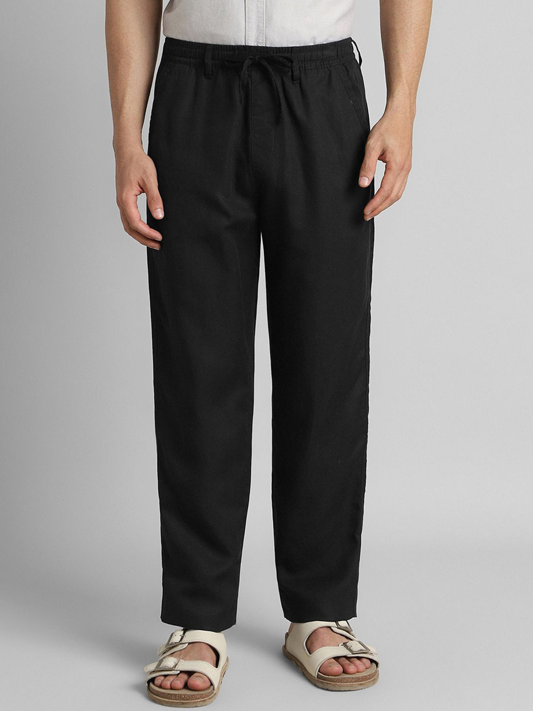 SIMON CARTER LONDON Men Linen Blend Baggy Trousers