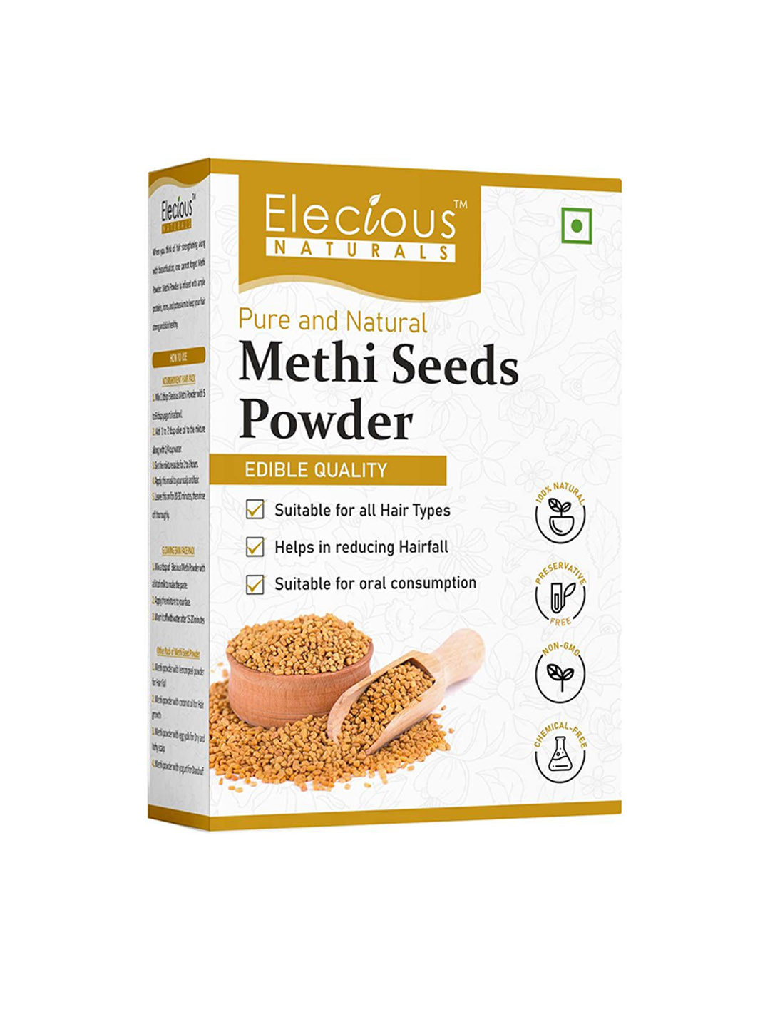 Elecious Natural Methi Seed Powder - 200 g