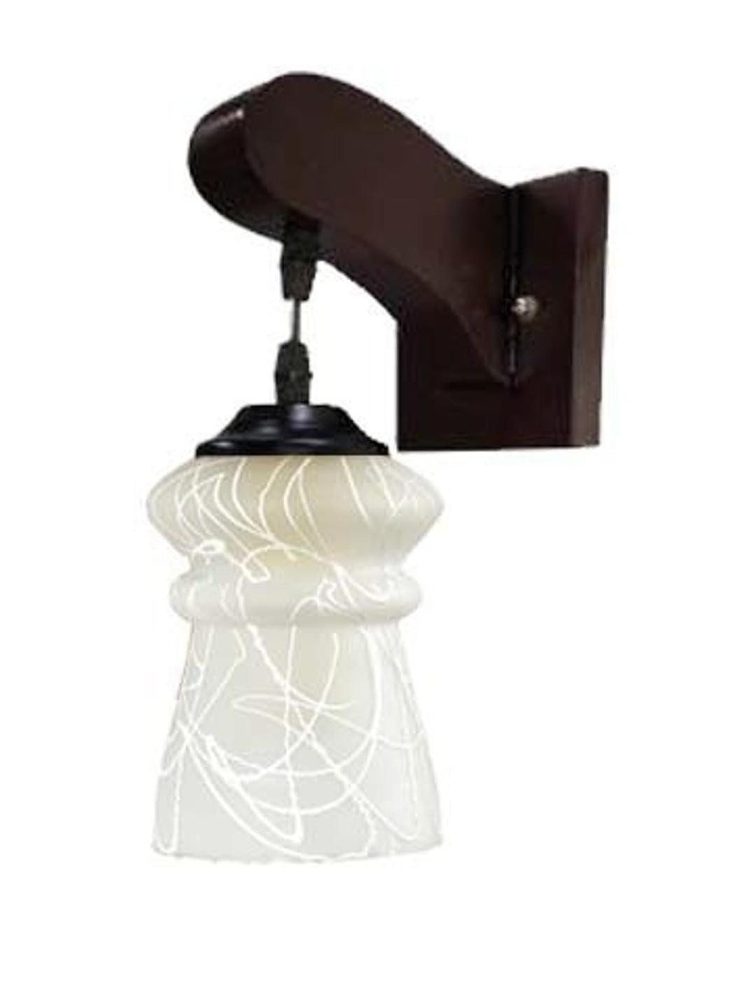 Somil Premium Designer Glass Wall / Night Lamp  Elegant & Stylish Dcor Accent for Modern Interiors, Color- White, Size:- 20 X 25 X 22.5 CM