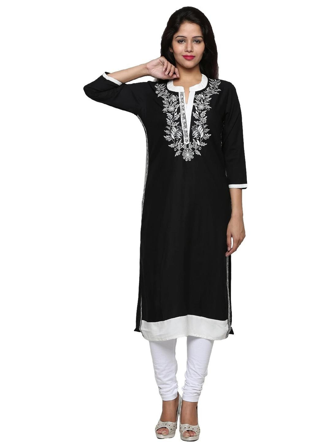 Inara Robes Women Black Kurtas