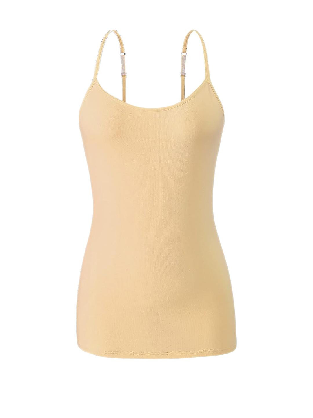 EMBATA Women Solid Camisole Slip with Adjustable Straps