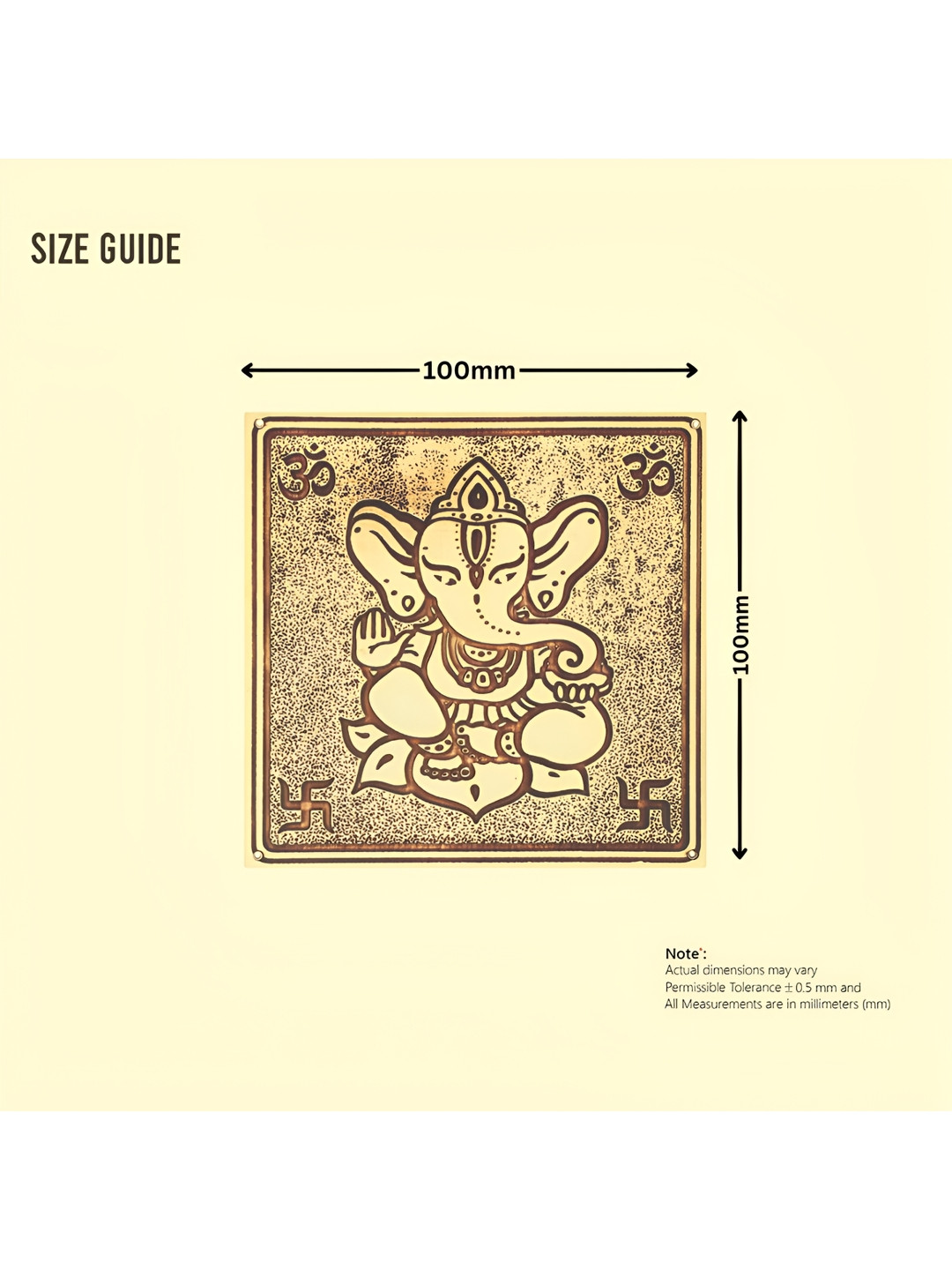 PLUS POINT Ganpati Brass Ethnic Motifs Antique Hall 2Pcs Spiritual Wall Decor-39.4In