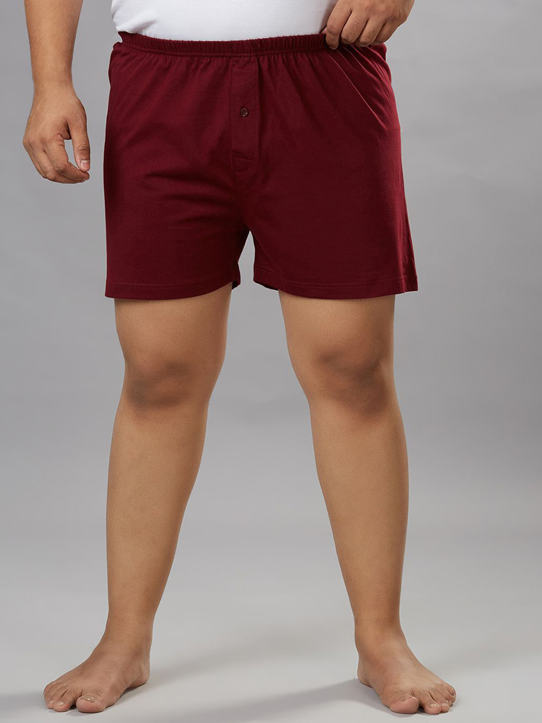Vaishvik Plus Size Pure Cotton Boxers mens plus size boxer burgundy