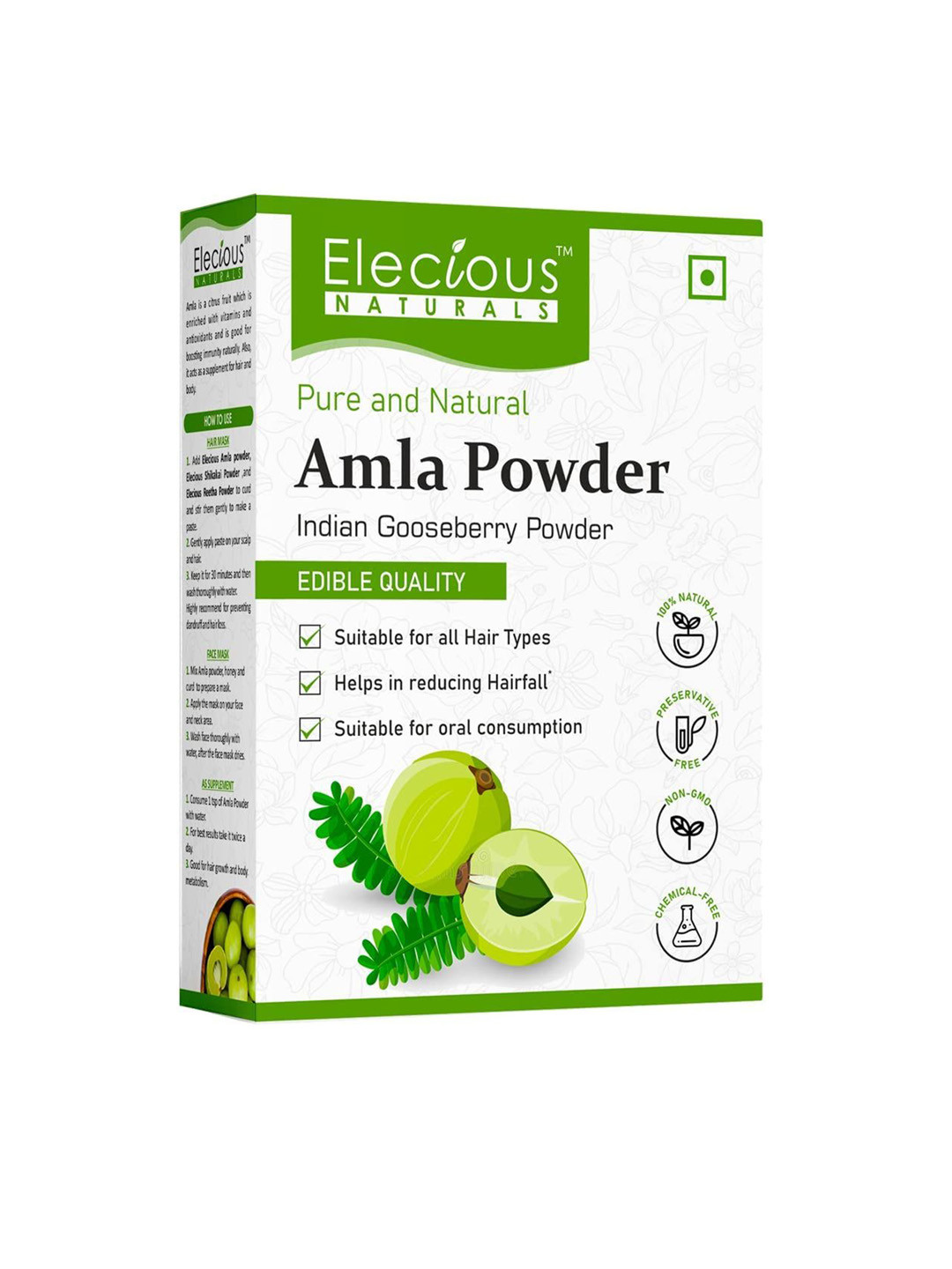 Elecious Natural Amla Powder For Hair & Skin - 250 g