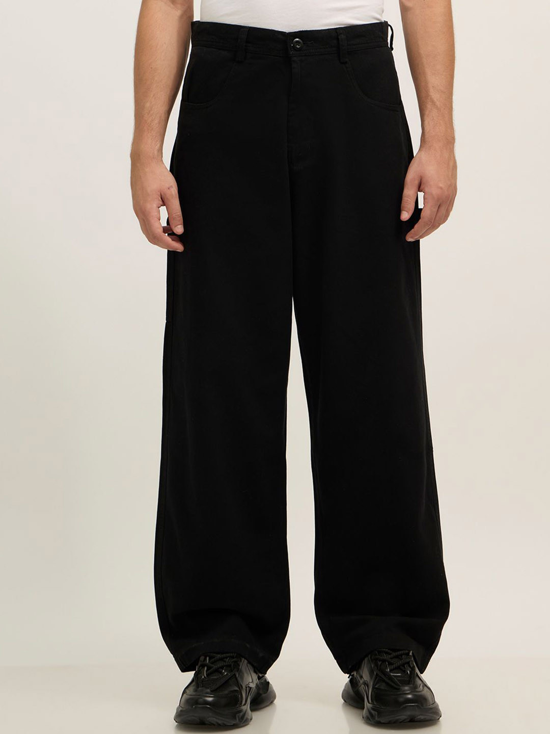 Espanshe Bentley Men Relaxed Straight Leg Super Baggy Pure Cotton Cargo Trousers