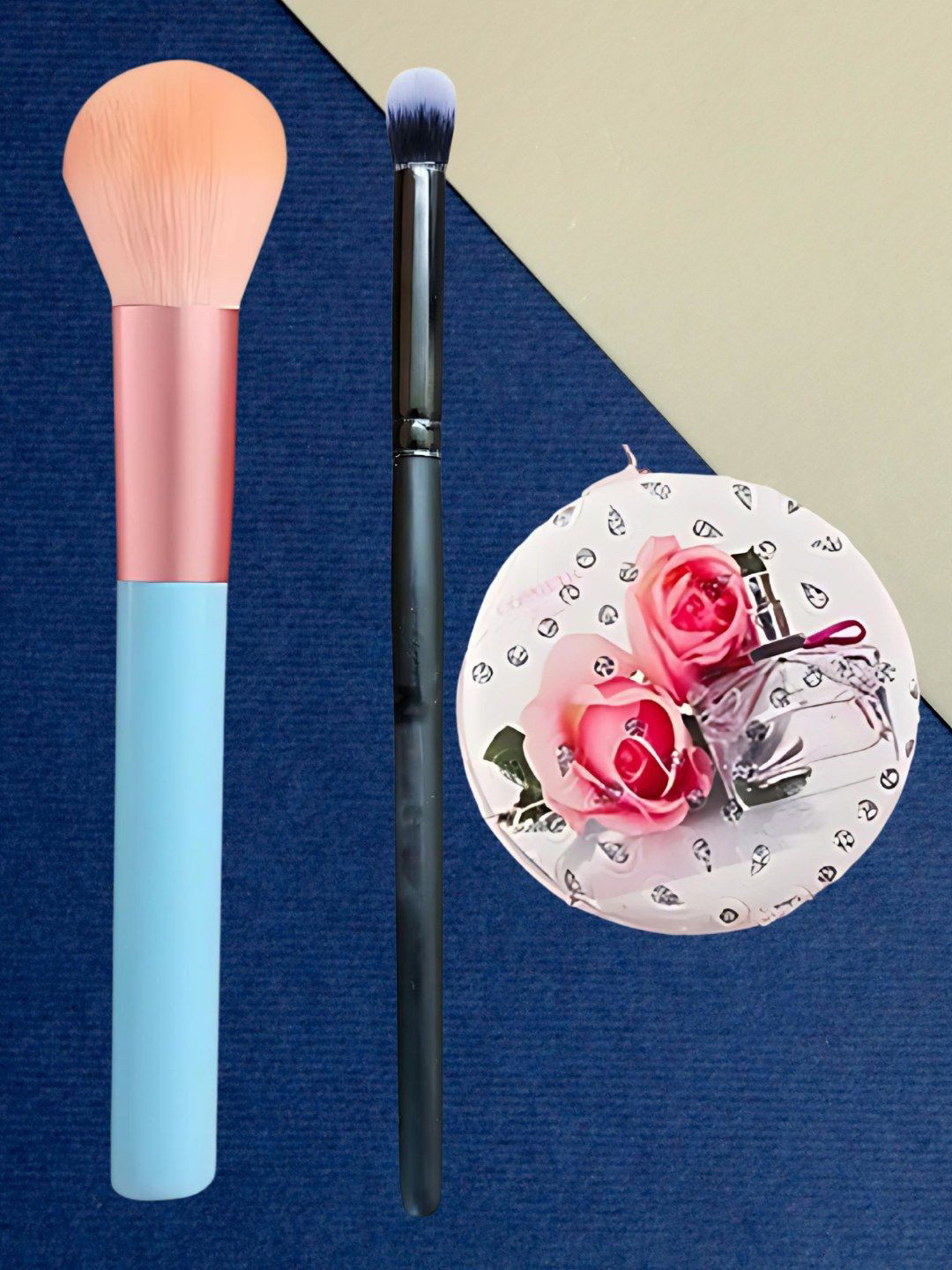 KOLORUP BEAUTY Set Of 3 Makeup Brush Set With Pocket Mirror