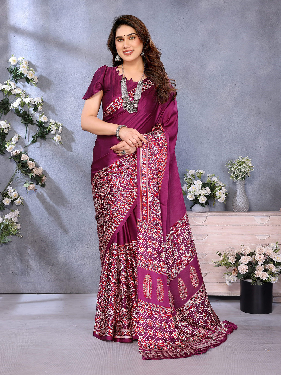 Mitera Art Silk Banarasi Saree