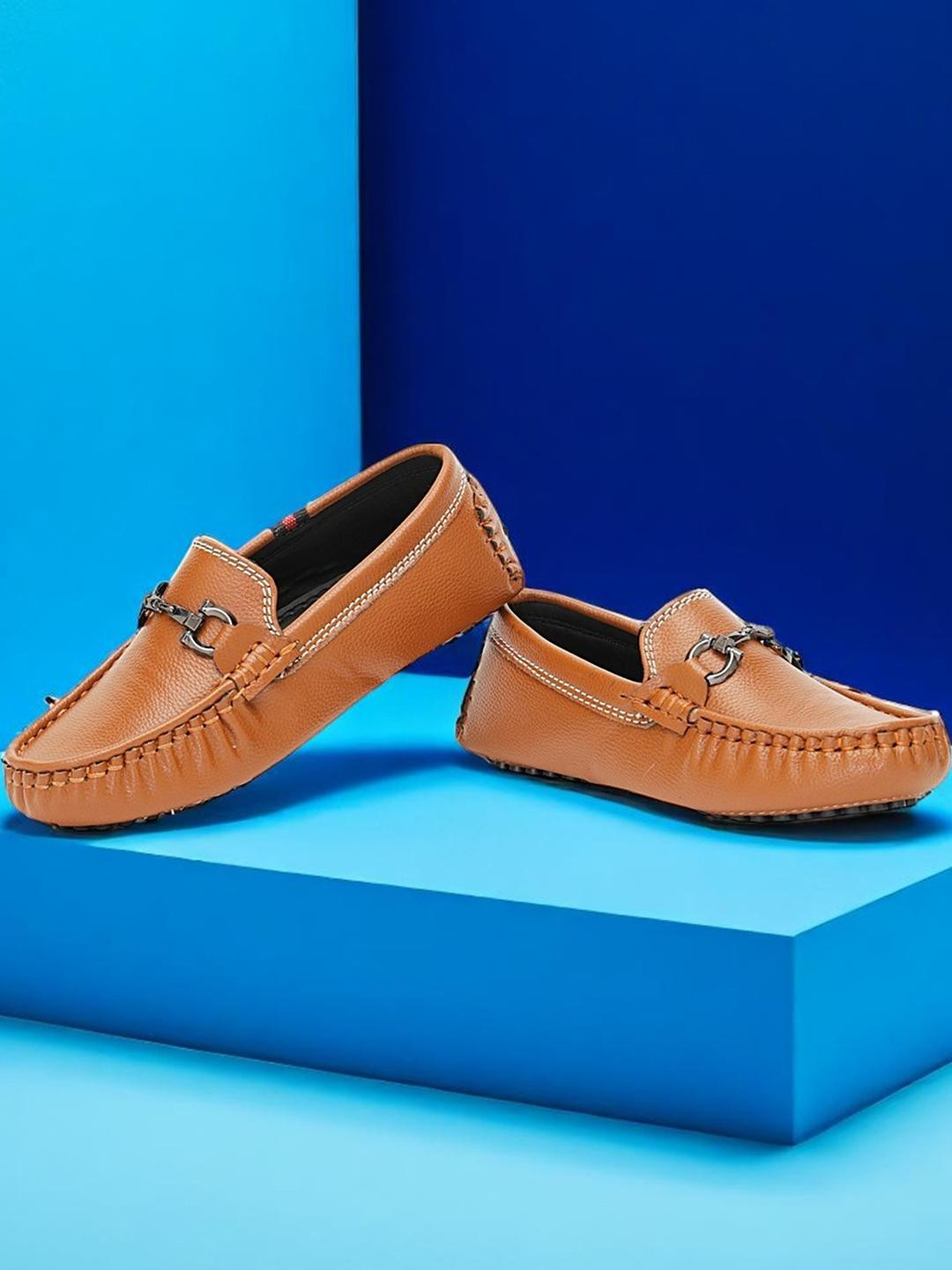 Freeplay Boys Tan Leather Loafers