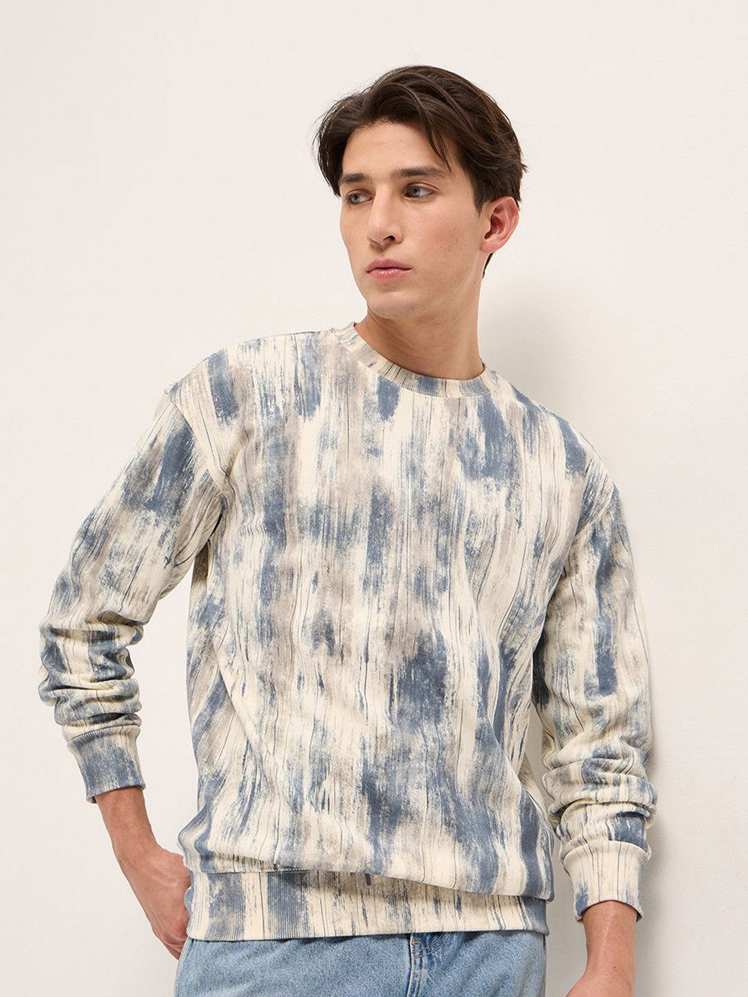 THE BEAR HOUSE Faded Abstract Printed Crew Neck T-Shirt