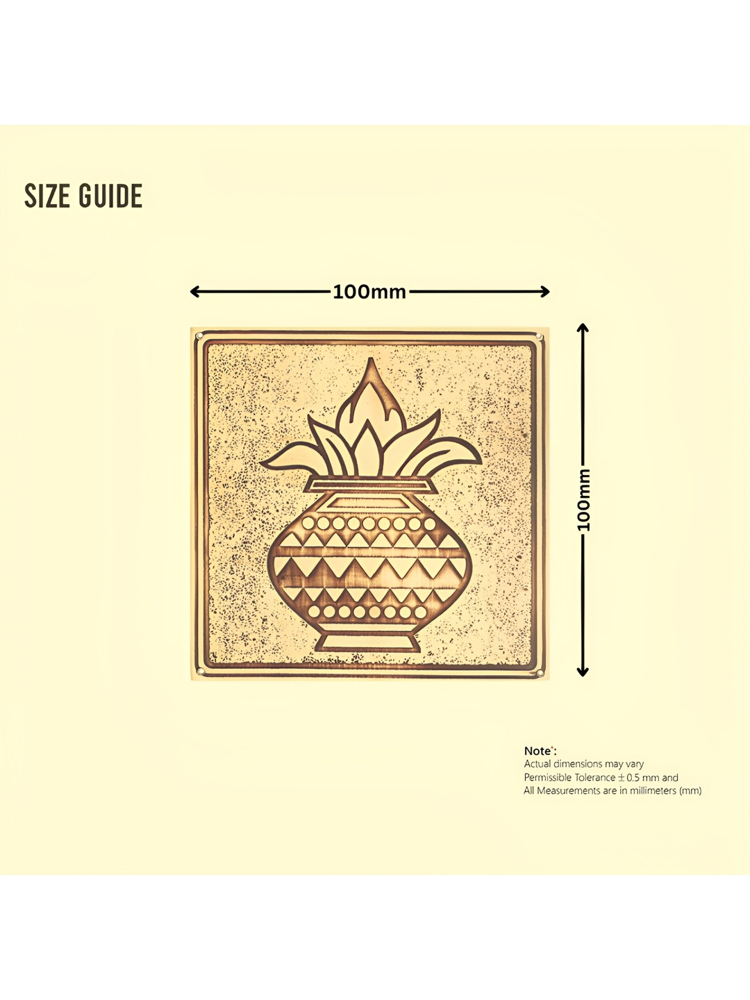 PLUS POINT Kalash Brass Ethnic Motifs Antique Hanging Hall Spiritual Wall Decor-39.4In