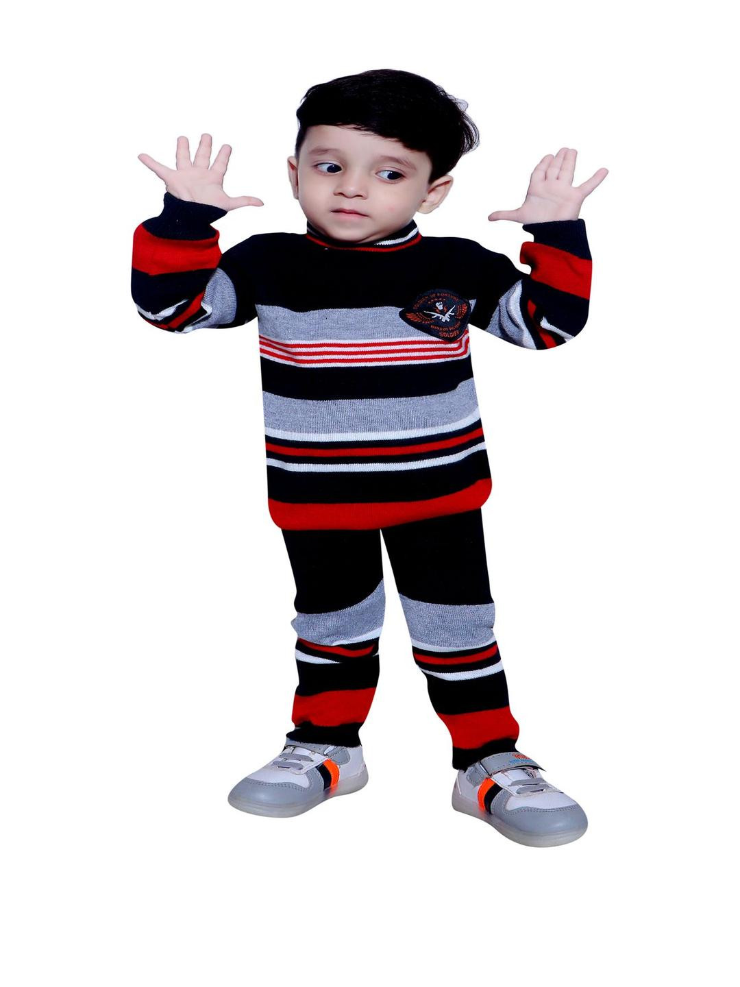Selcan Kids Striped Woollen Pullover