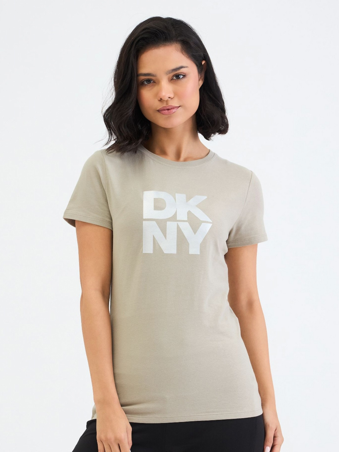 DKNY Brand Logo Printed Round Neck Casual T-shirt