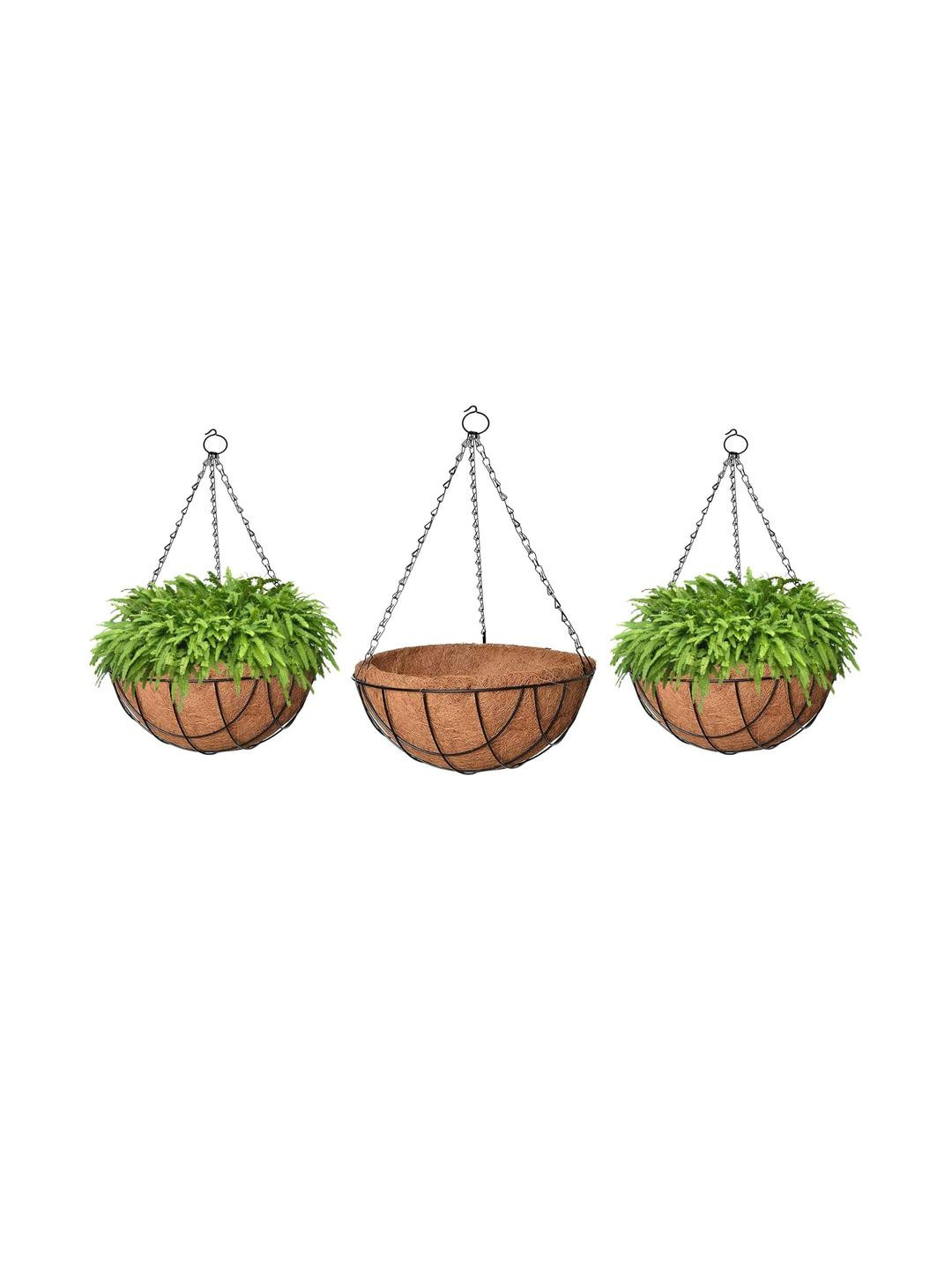 go hooked 10 Inch Coir Hanging Basket with Metal Hanging Chain