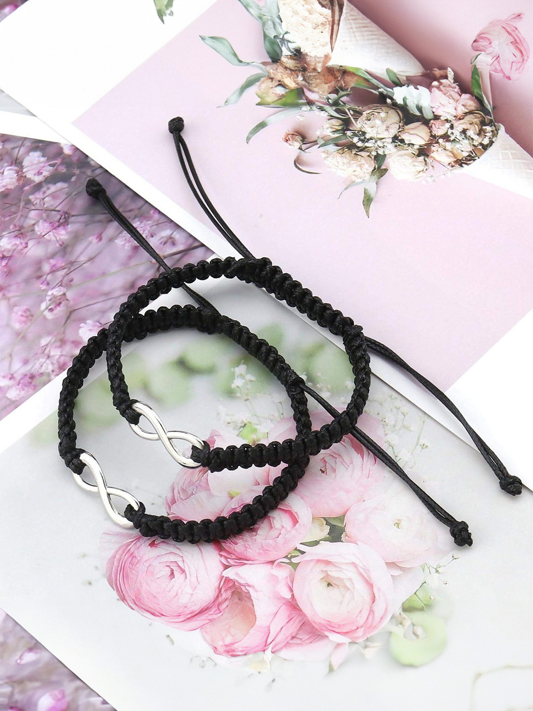 VS Unique Collection Unisex Infinity Design Love Couple Matching Braided Rope Bracelet