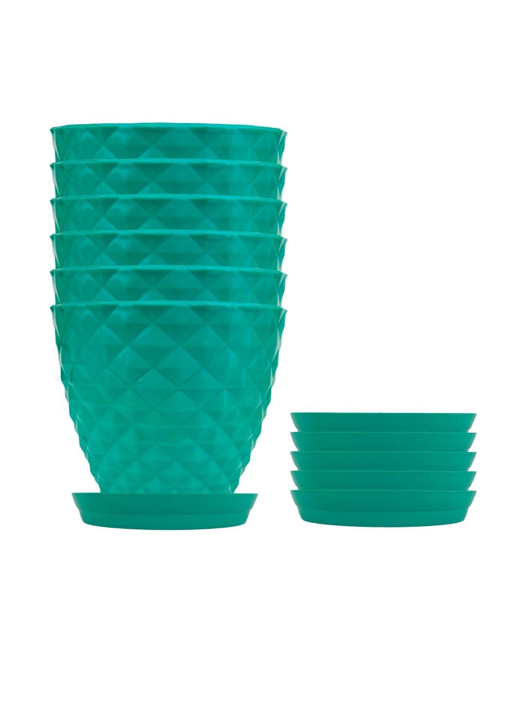 6 Inch Kohinoor Pot for Plants with Saucer Tray - 6 pcs