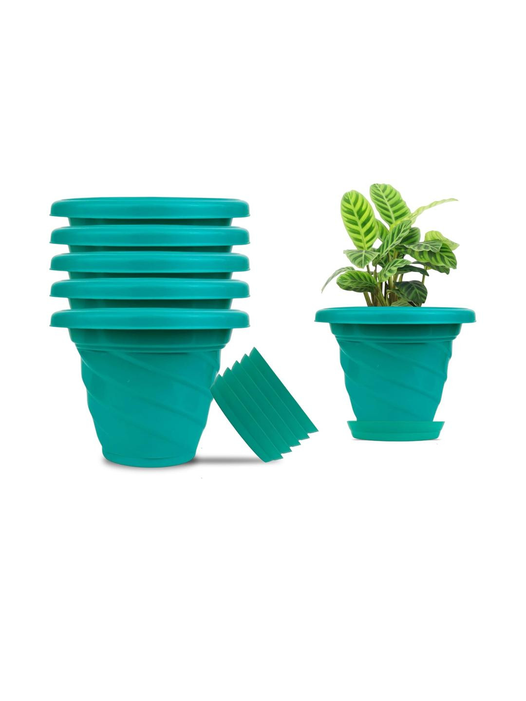 Go Hooked 6 Pieces Twister Planter Pot for Indoor & Outdoor Plants