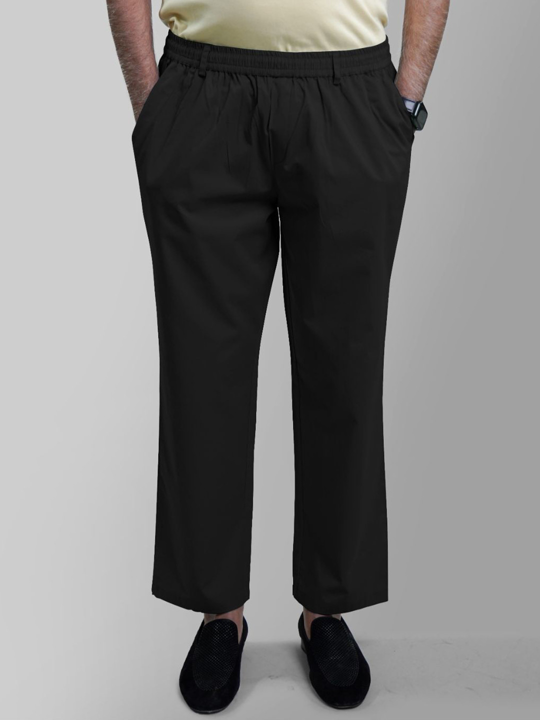 Haxor Men Cotton Elastic Waist Regular Adaptive Trousers