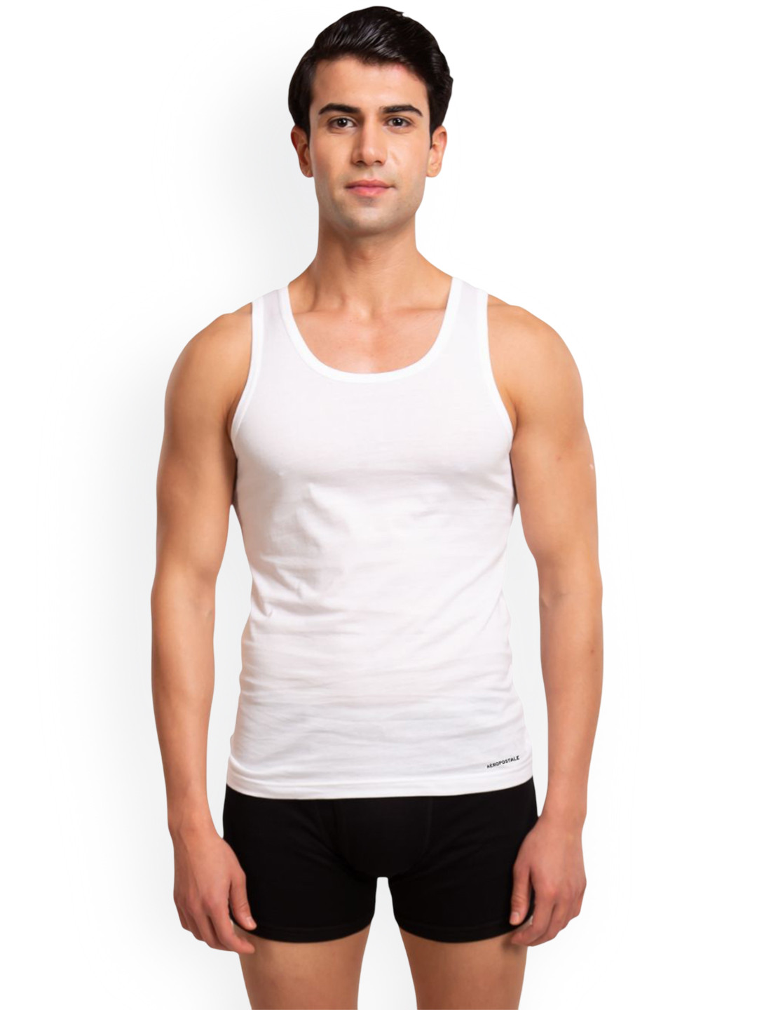 Aeropostale Pure Cotton Round Neck Undershirt Vests CVT01-WHT