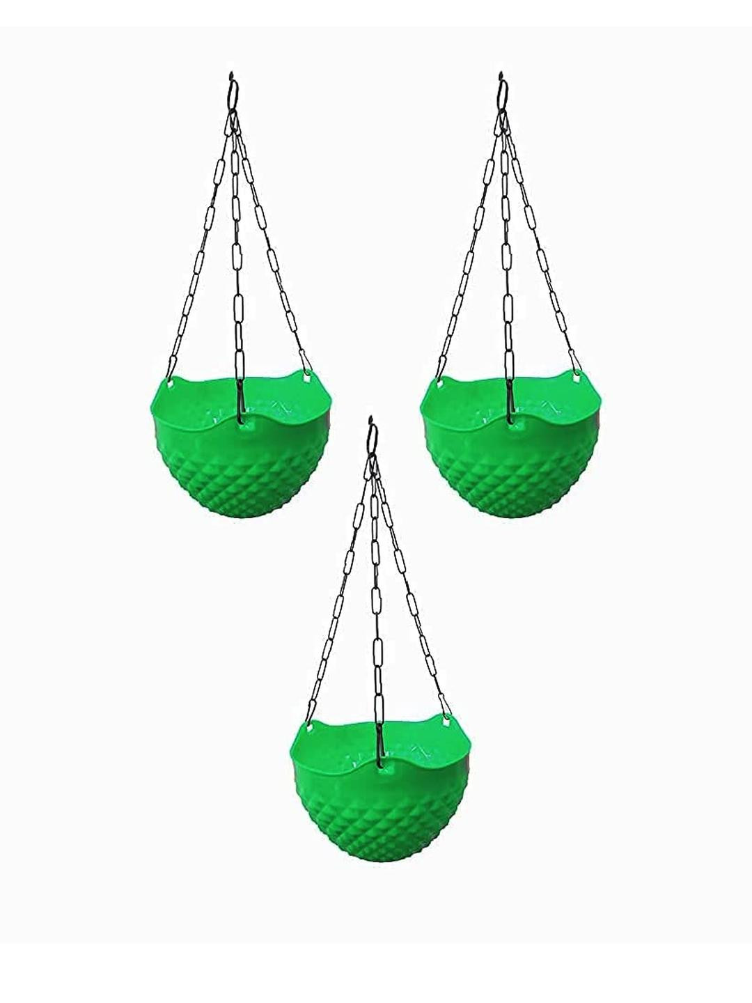 Go Hooked Crystal Hanging Planter with Metal Hanging Chain (Set of 3)