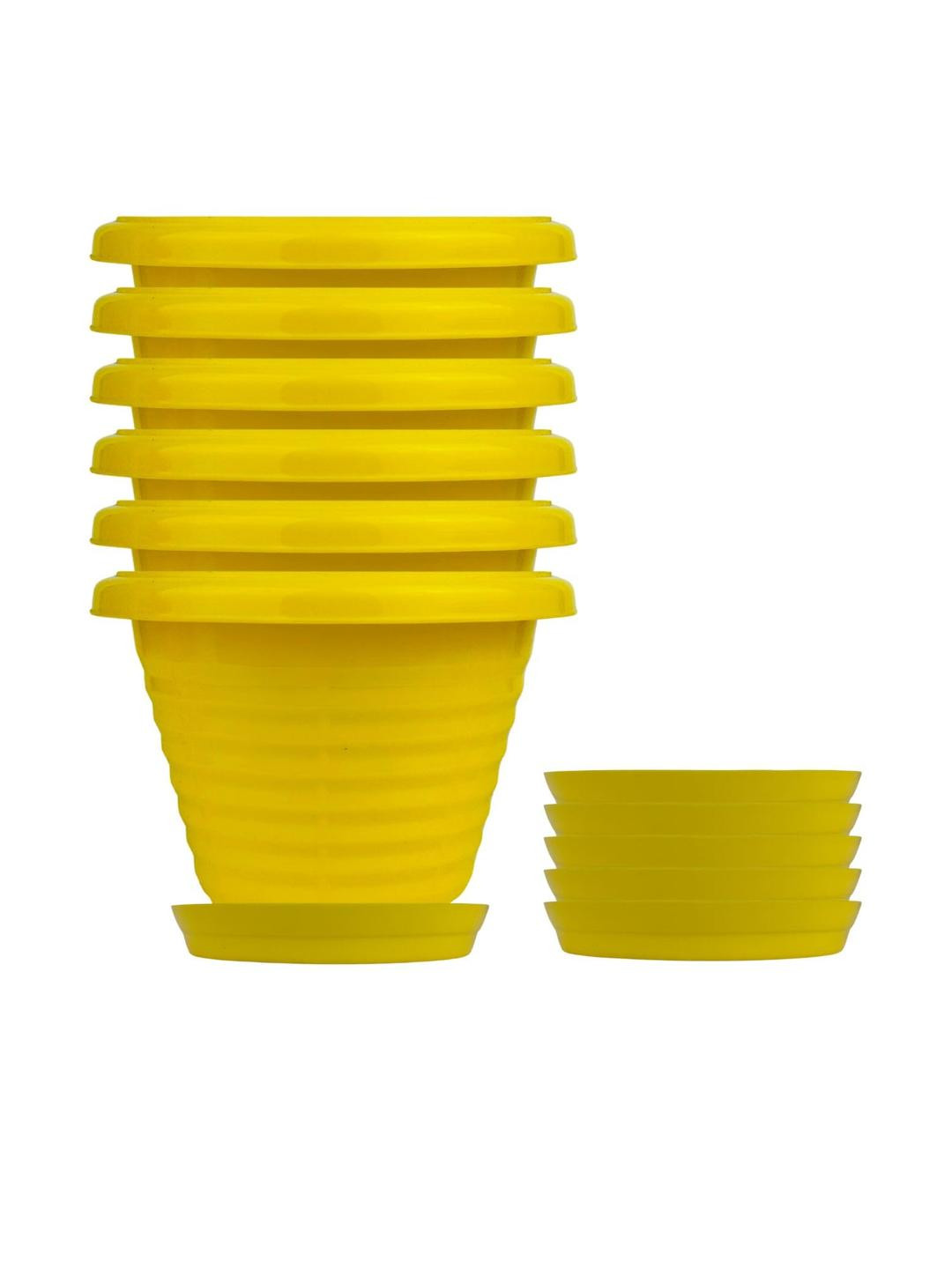 Go Hooked 6 Inch Zenith Pot for Indoor Outdoor Plants pack of 6