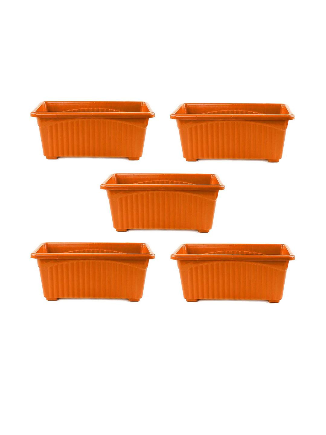 Go Hooked Rectangular Jupiter Flower & Plants Pots pack of 5