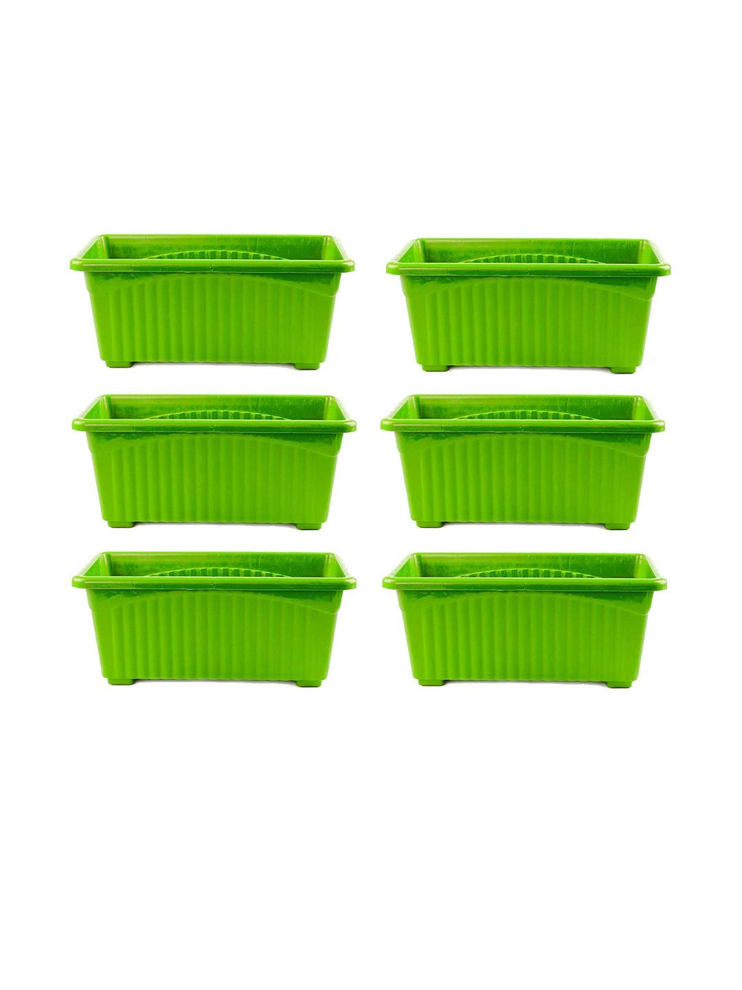 Go Hooked Green 6 Pieces Planters