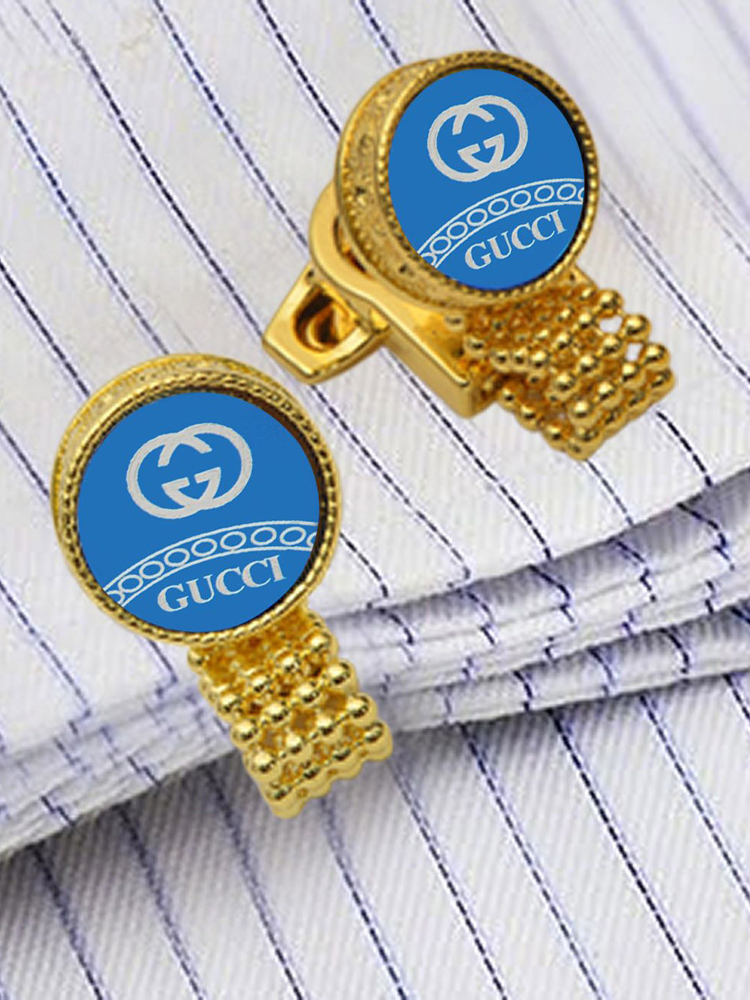 Curren Umisex Set Of 2 Textured Round Cufflink