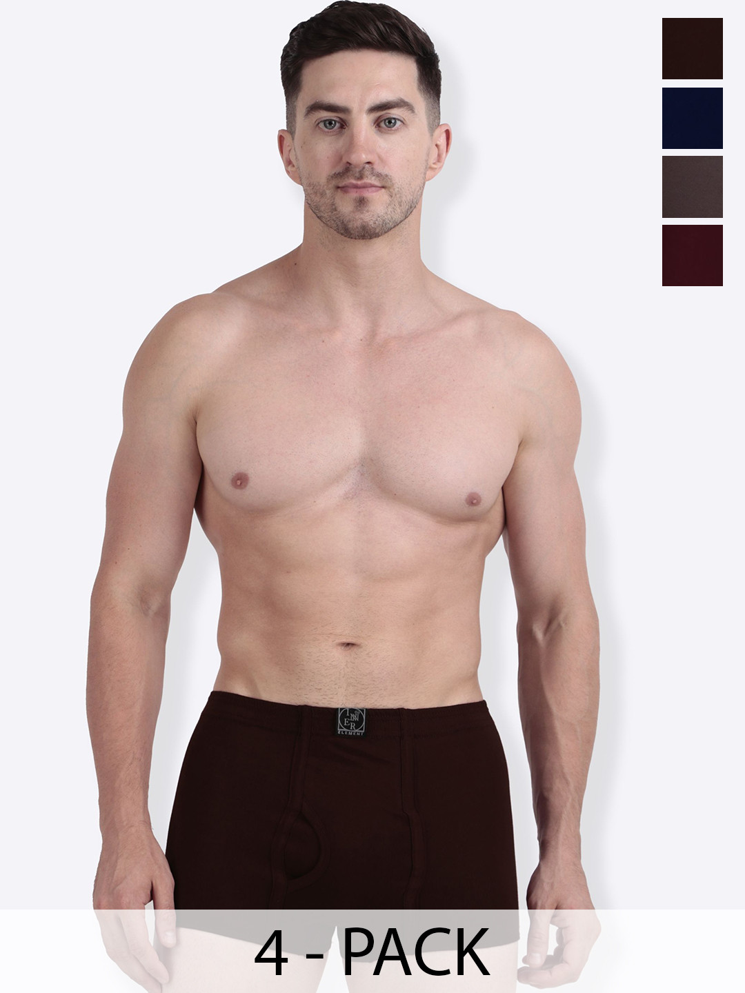 inner element Pack Of 4 Pure Cotton Trunks COVER_ELEASTIC_MINI_TRUNK_PK4