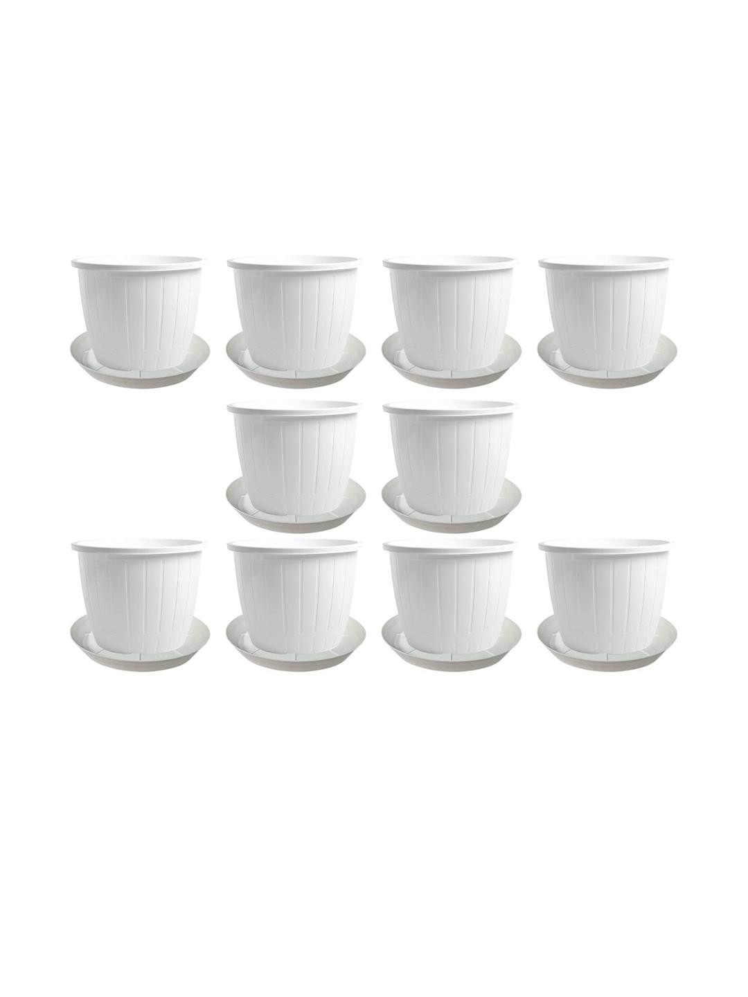 8 Inch Duro Pot for Plants with Saucer Tray set of 10