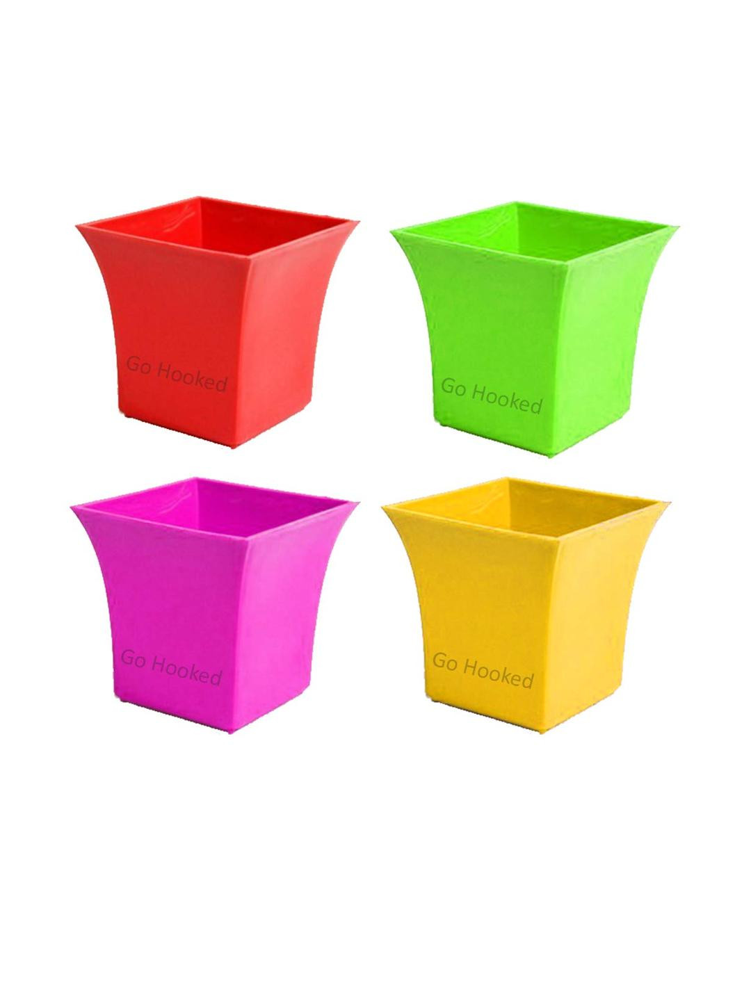 Uber Square Pot 6.5 Inch for Indoor & Outdoor Plants set of 4