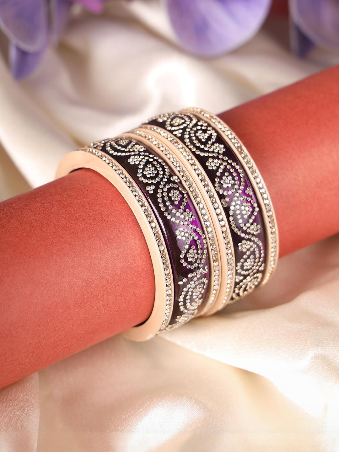 ZULKA Lac Kada Set For Women & Girls ,Pack of 6