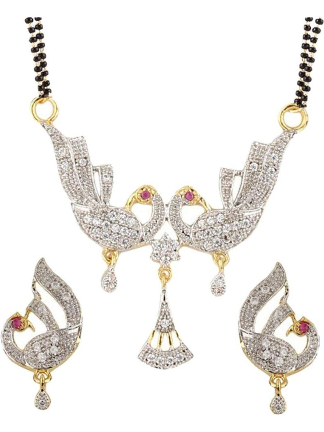 Bhagya Lakshmi Women Stone Studded Mnagalsutr & Earring Set