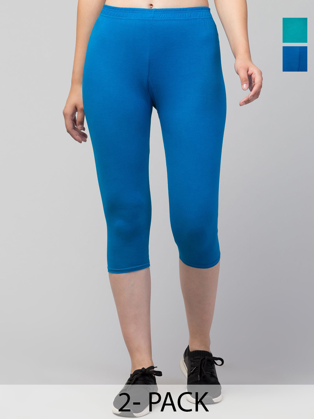 Attire Zone  Pack Of 2 Women Skinny Fit Capris