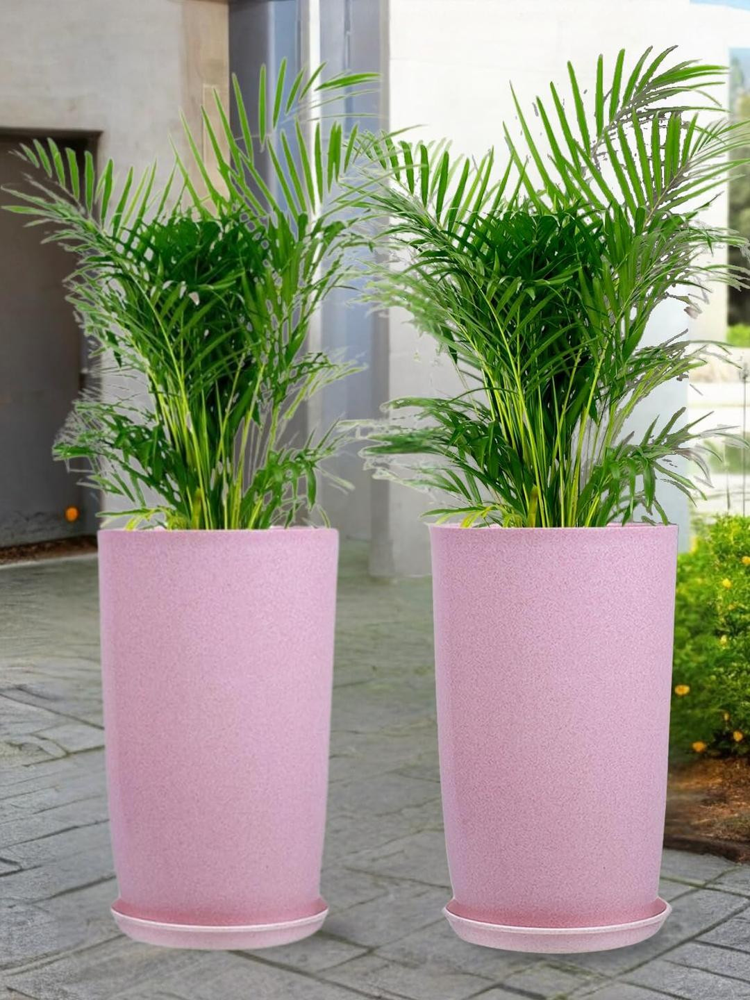 18 Inch Tower Pots with Saucer Tray Planter