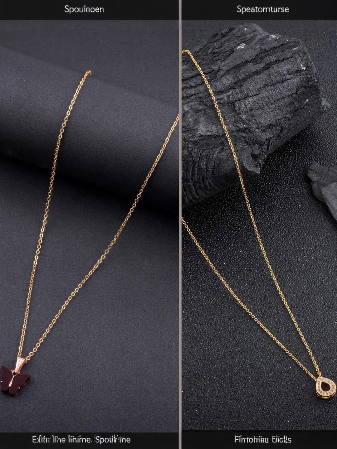 DRESSBERRY Combo of 2 Gold-Plated  Necklaces for Women Butterfly & Ethnic  Pendant