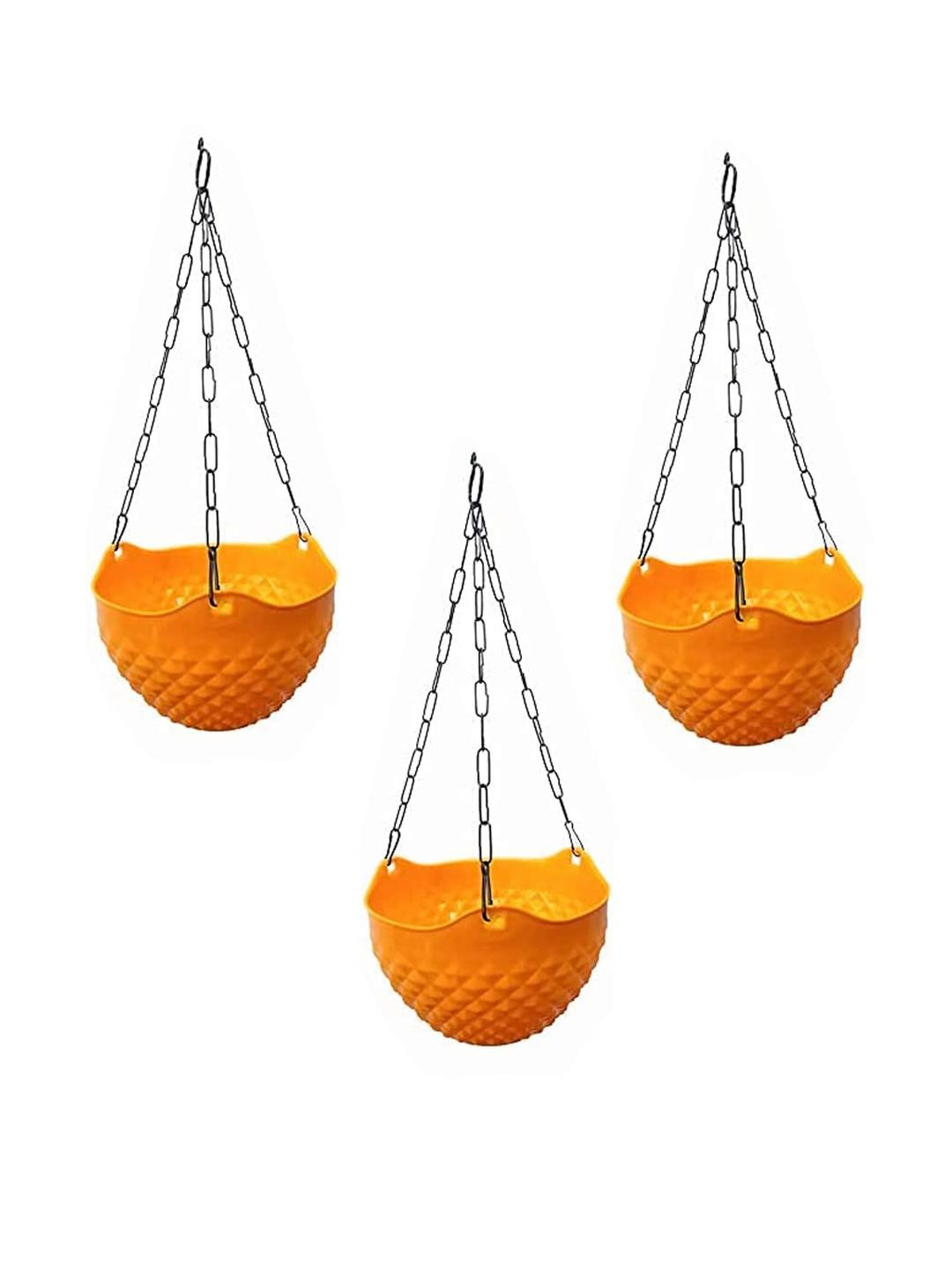 Go Hooked Crystal Hanging Planter with Metal Hanging Chain Set of 3