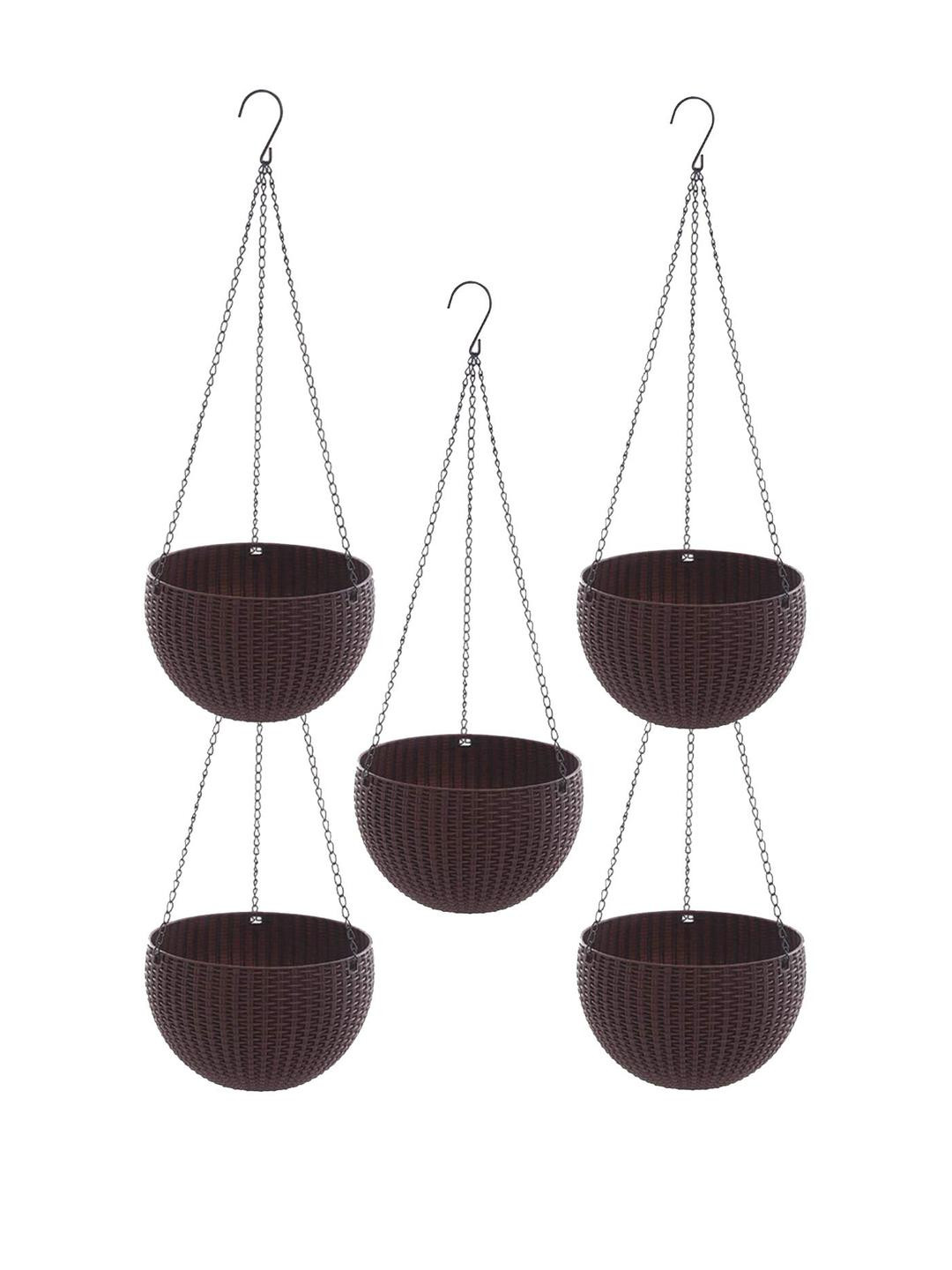 Rattan Hanging Planters Pot with Metal Hanging Chain